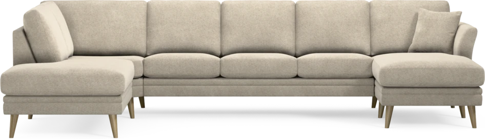 Eden - 3-sits soffa med divan vänster och schäslong höger - Beige