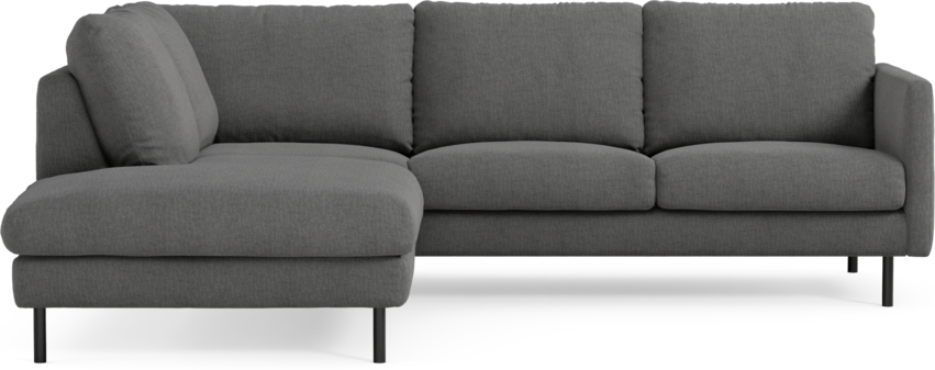 Madison Lux - 2-sits soffa med divan vänster - Grå