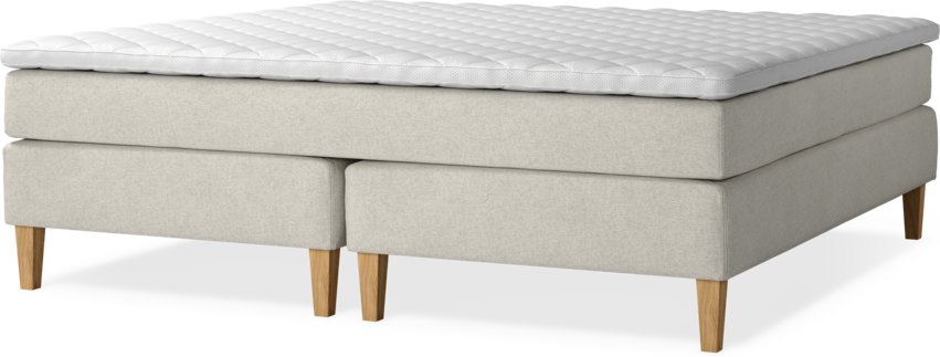 Delux Sense - Kontinentalsäng, dubbelsäng med bäddmadrass - Beige