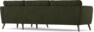 Bridge - 3-sits soffa med schäslong höger - Grön
