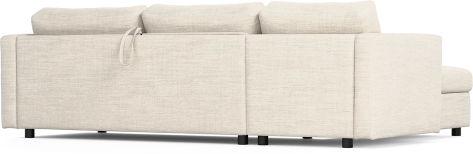 Lindö - Bäddsoffa 2,5-sits med schäslong, vändbar - Vit