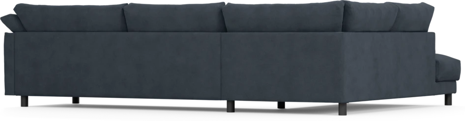Cherrie - 3-sits soffa med divan vänster, fast klädsel - Blå