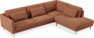 Willow - 3-sits soffa med divan höger, fast klädsel - Röd