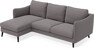 Madison Lux - 2-sits soffa med schäslong vänster - Grå