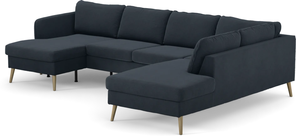County - 3-sits soffa med schäslong vänster och divan höger - Blå