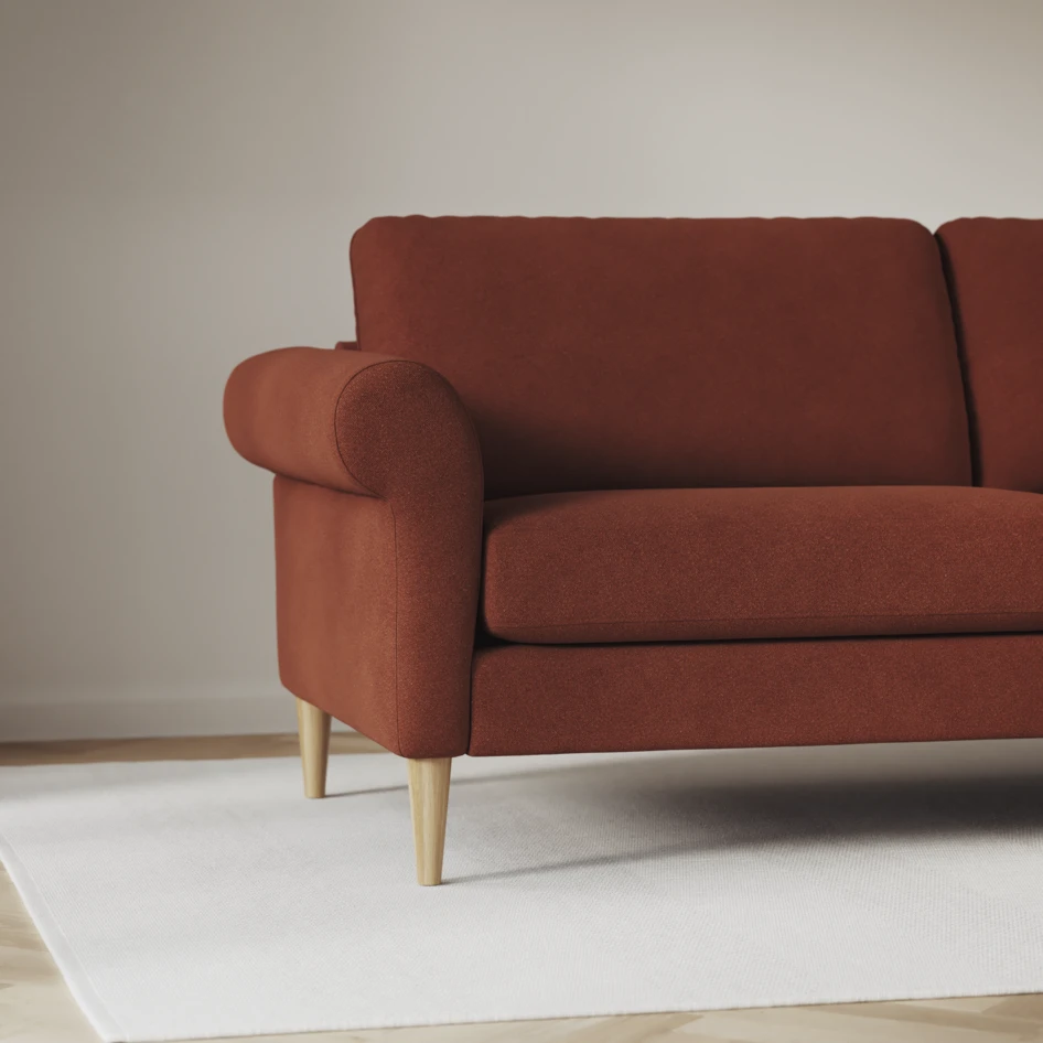 Bridge - 3-sits soffa med schäslong vänster och divan höger - Orange