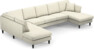 Eden - 3-sits soffa med divan vänster och schäslong höger - Vit
