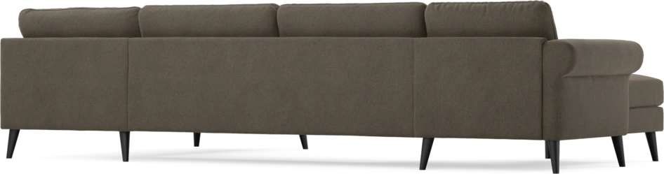 Bridge - 3-sits soffa med schäslong vänster och divan höger - Brun