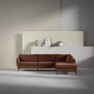 County - 2,5-sits soffa med divan höger - Röd