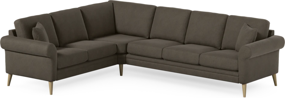 Eden - Hörnsoffa, 2+3-sits - Brun