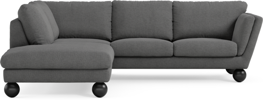 Madison Lux - 2-sits soffa med divan vänster - Grå