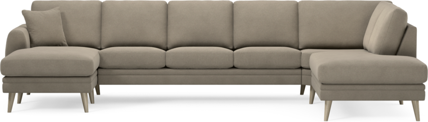 Eden - 3-sits soffa med schäslong vänster och divan höger - Beige