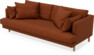 Harper - 3-sits soffa, hel dyna - Orange