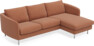 Madison - 2-sits soffa med schäslong höger - Orange