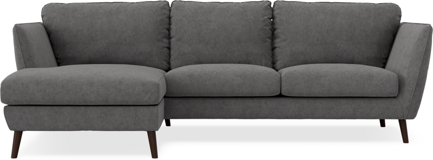 Madison Lux - 2-sits soffa med schäslong vänster - Grå