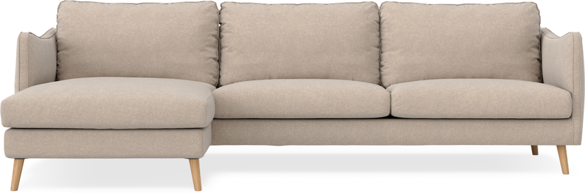 Madison - 3-sits soffa med schäslong vänster - Beige