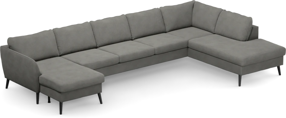 County - 4-sits soffa med schäslong vänster och divan höger - Grå