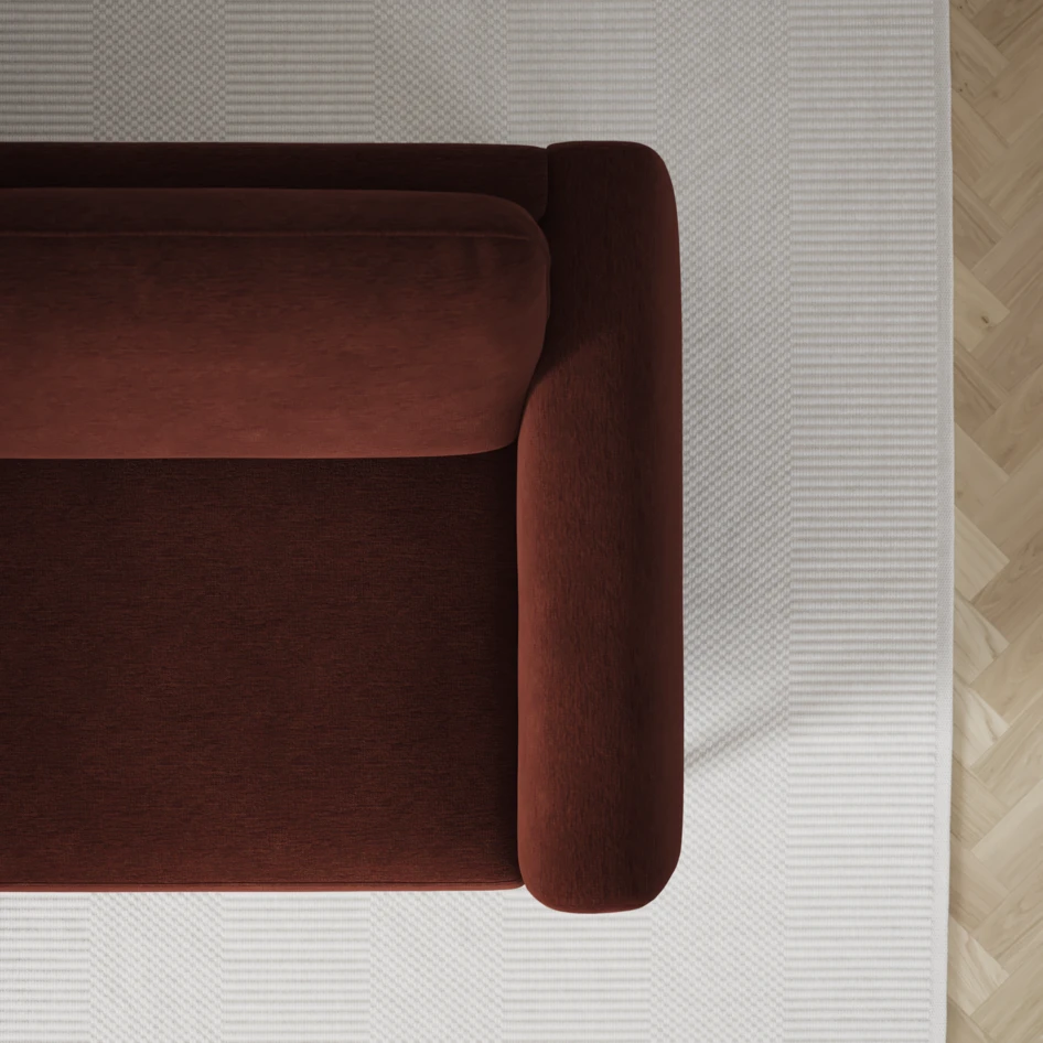 Bridge - 3-sits soffa med schäslong vänster och divan höger - Orange