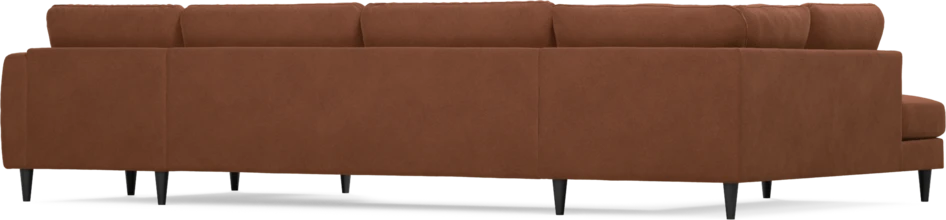 Bridge - 3-sits soffa med divan vänster och schäslong höger - Orange