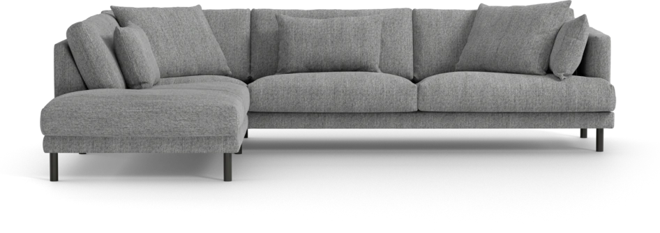 Harper - 3-sits soffa med divan vänster - Grå