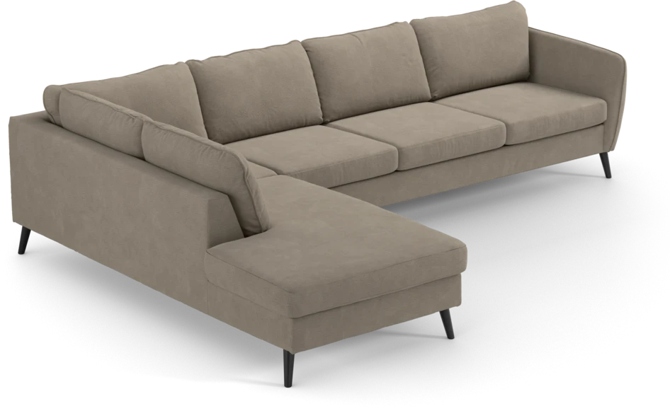 County - 3-sits soffa med divan vänster - Beige