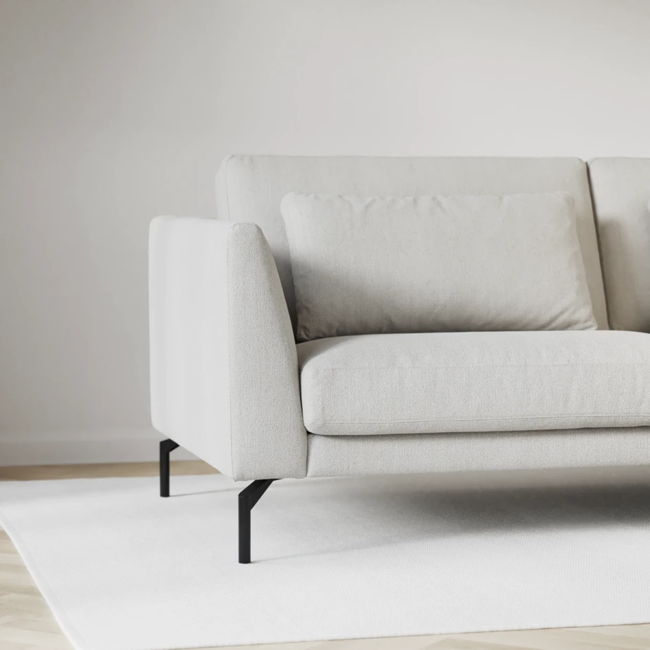 Willow - 4-sits soffa, hel dyna, fast klädsel - Beige