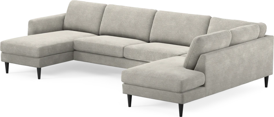 Bridge - 3-sits soffa med schäslong vänster och divan höger - Grå