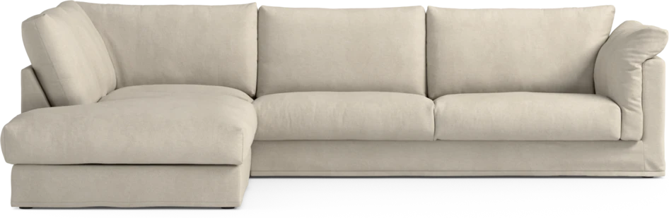 Cherrie Klädsel - Klädsel till 3-sits soffa med divan vänster - Vit