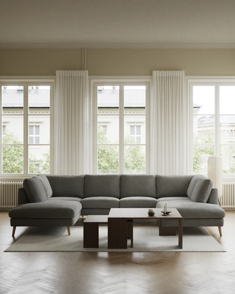 Madison Lux - 2-sits soffa med divan vänster och höger - inspiration
