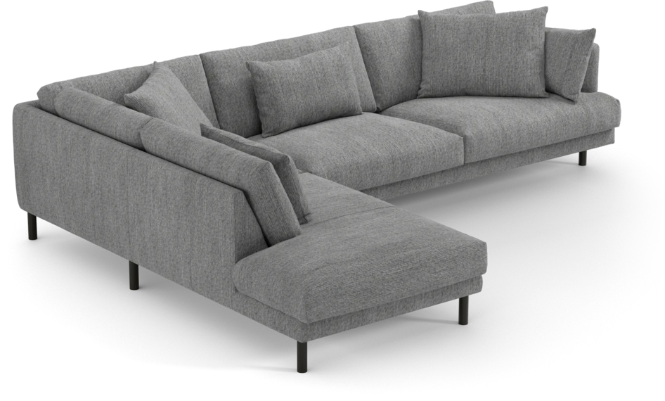 Harper - 3-sits soffa med divan vänster - Grå
