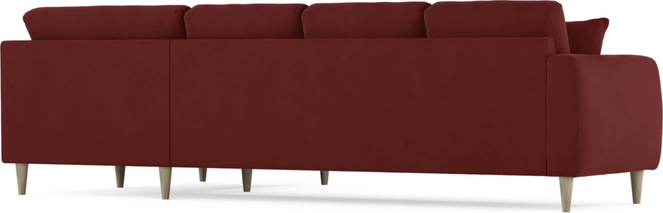 Eden - Hörnsoffa, 3+1-sits - Röd
