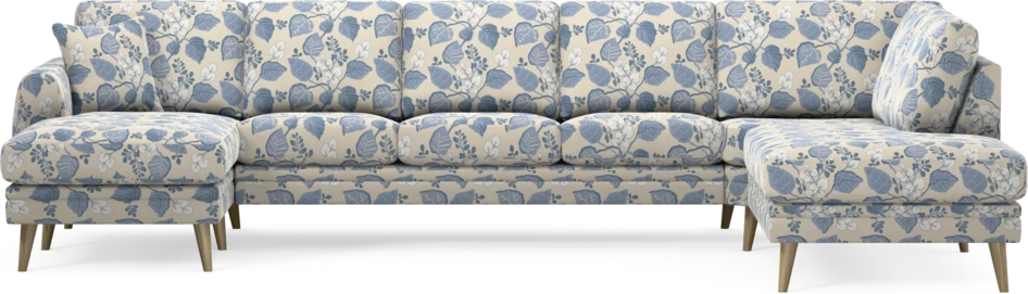 Eden - 3-sits soffa med schäslong vänster och divan höger - Flerfärgad