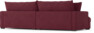 Rossi - 2-sits soffa med schäslong XL höger - Röd