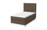 Sleep Delux - Kontinentalsäng, enkelsäng med bäddmadrass Sleep Delux vit - Brun