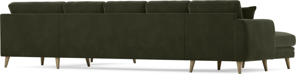 Eden - 3-sits soffa med schäslong vänster och divan höger - Grön
