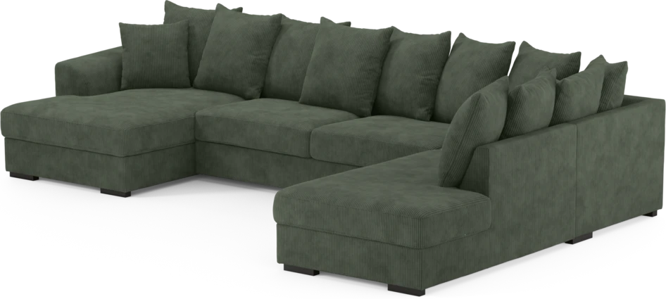 Town - 3-sits soffa med divan höger och schäslong vänster - Grön