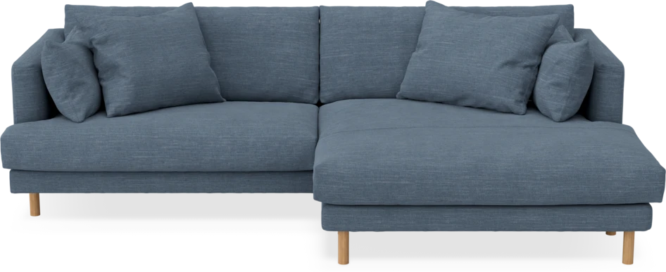 Harper - 4-sits med schäslong XL höger - Blå