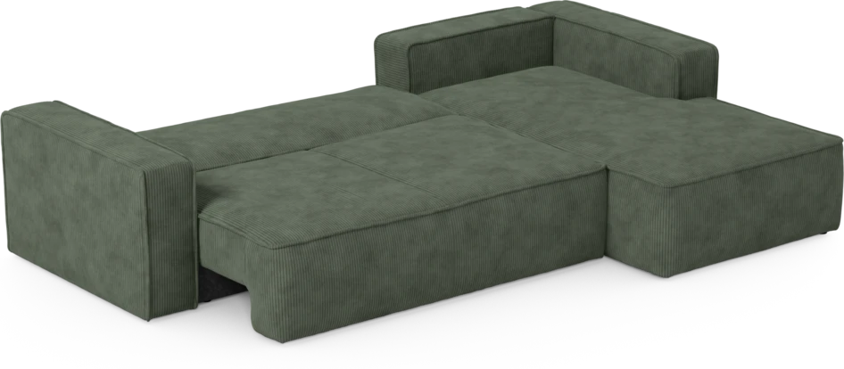 Ide - Bäddsoffa 3-sits med schäslong höger - Grön