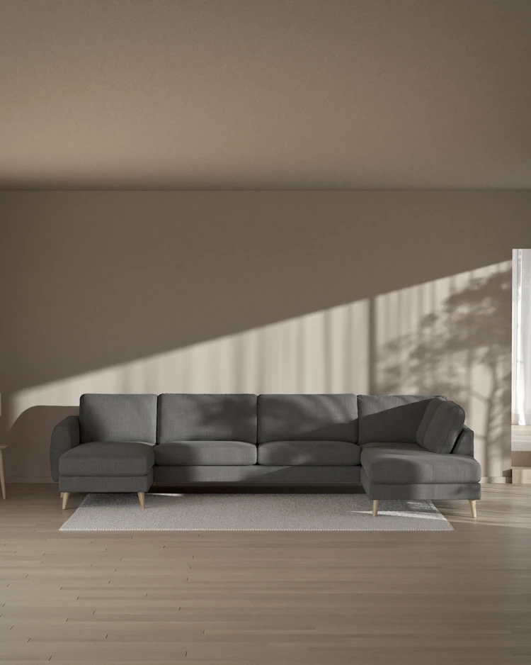 Bridge - 3-sits soffa med schäslong vänster och divan höger - inspiration
