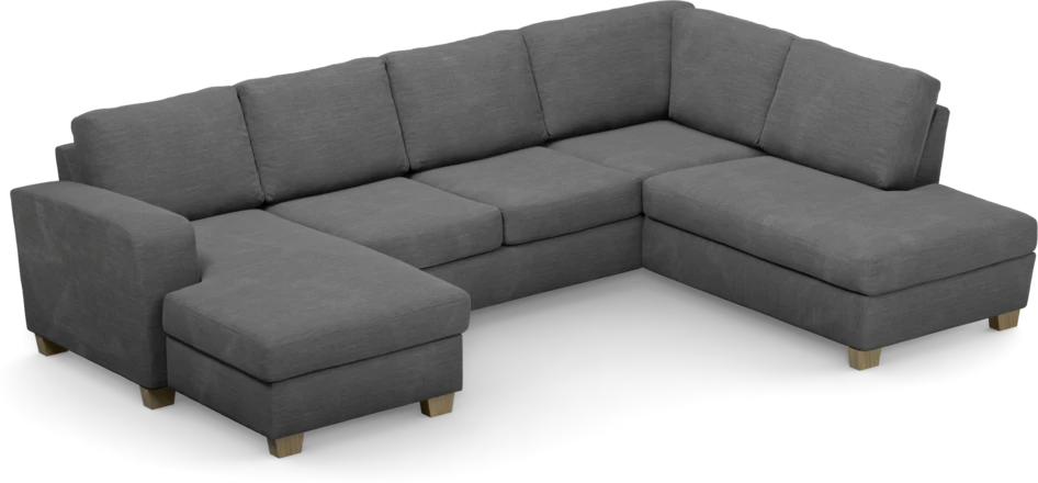 Friday - 3-sits soffa med schäslong vänster och divan höger - Grå
