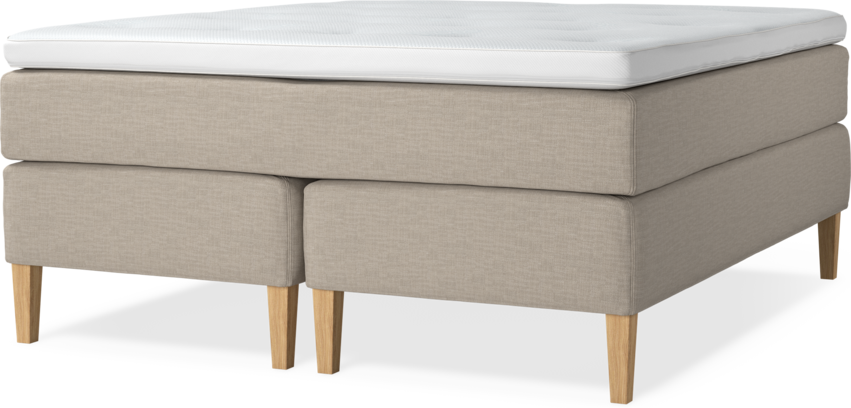 Delux Dream - Kontinentalsäng, dubbelsäng med bäddmadrass - Beige