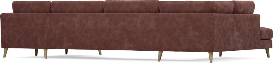 Bridge - 3-sits soffa med divan vänster och schäslong höger - Röd