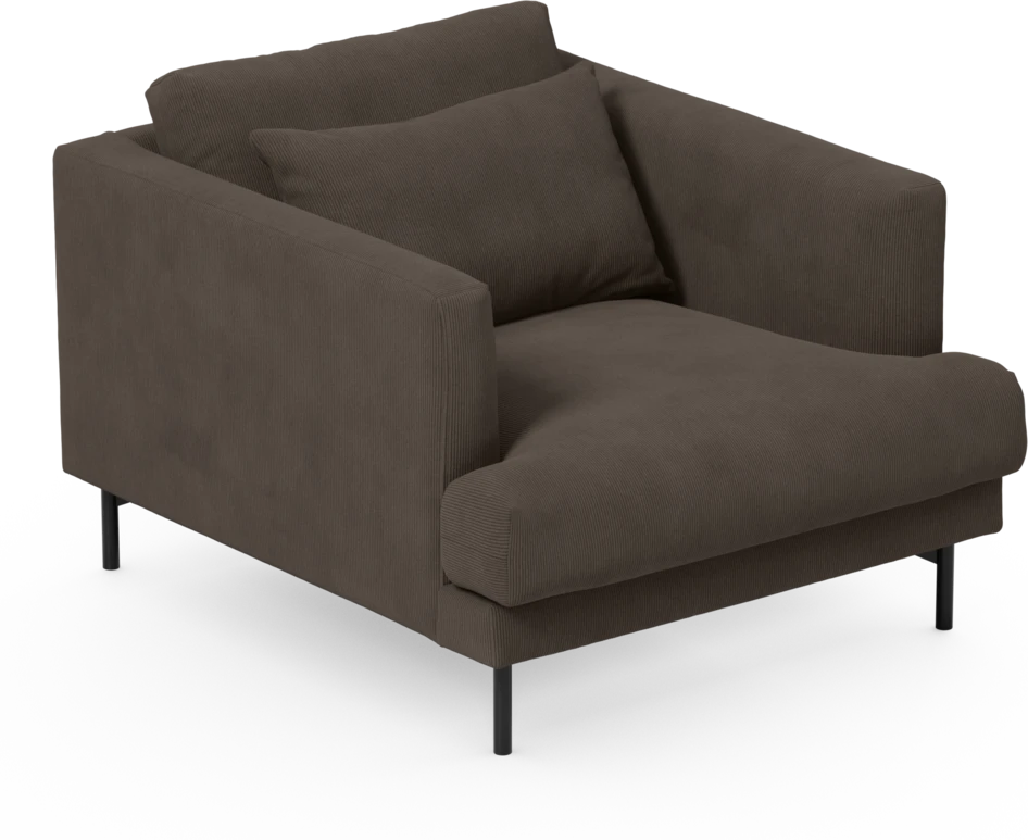 Harper - Fåtölj, 75 cm - Brun
