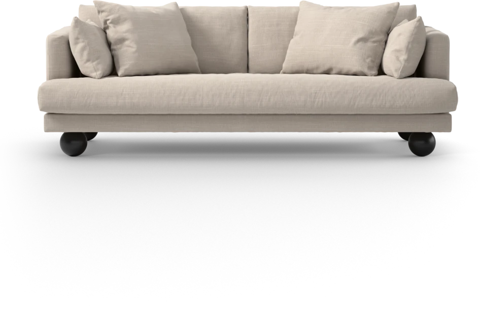 Harper - 3-sits soffa, hel dyna - Beige