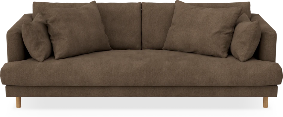 Harper - 3-sits soffa, hel dyna - Brun