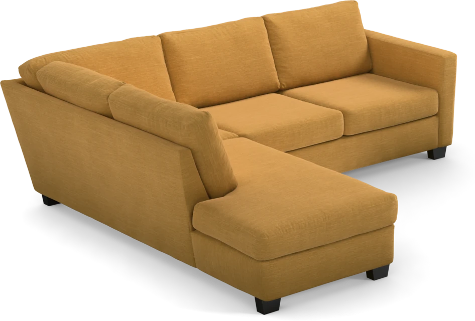 Friday - 2,5-sits soffa med divan vänster - Gul