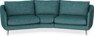 Madison - 3-sits soffa svängd, 90 cm - Turkos