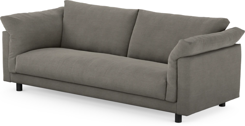 Cherrie - 3-sits soffa, hel dyna, fast klädsel - Grå