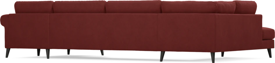 Bridge - 3-sits soffa med divan vänster och schäslong höger - Röd
