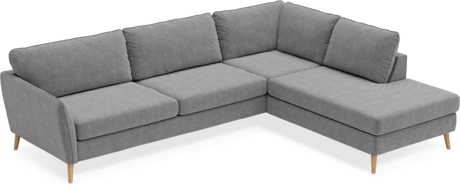 County - 2,5-sits soffa med divan höger - Grå